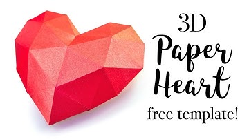3D Paper Heart Tutorial - Valentine