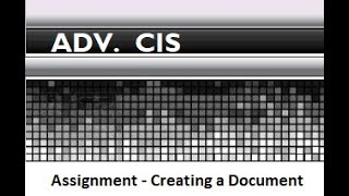 ACIS - Module 1 Assignment: Creating a Document with a Title Page, Table, Chart, and Watermark