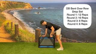 DB Bent Over Row | Drop Set | 10, 8, 6, 4