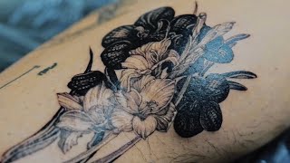 Botanical tattoos – Vanda and Gladiolus