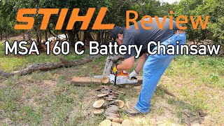 Should you Buy a Battery Powered Chainsaw?  Stihl MSA 160 C Review and Raw Demo Thumbnail