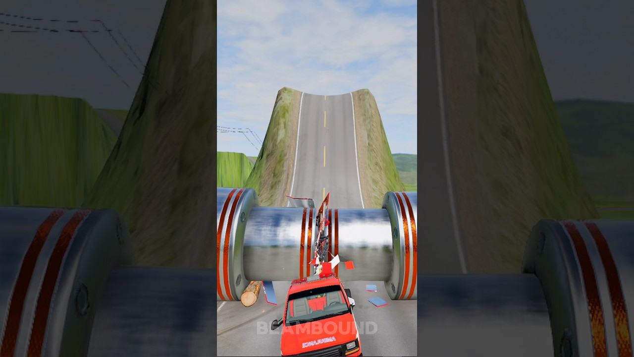 All Cars vs Giant Bollard - BeamNG.drive