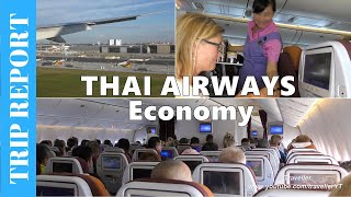 Review Thai Airways - Boeing 777 Economy Class Flight from Bangkok Suvarnabhumi to Copenhagen