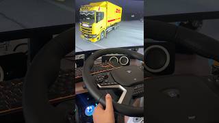Scania R DHL Truck POV 🚛📦 | HORI Wheel Realistic Driving #ets2 #eurotrucksimulator2 #shorts