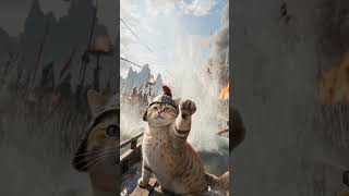 Viking Cat Selfie Amidst Naval Battle | Phoenix-Fur Mane & Arrows Deflected by Whisker Reflex!
