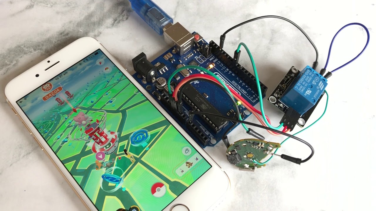 Pokemon Go Plus Auto Press via Arduino - YouTube