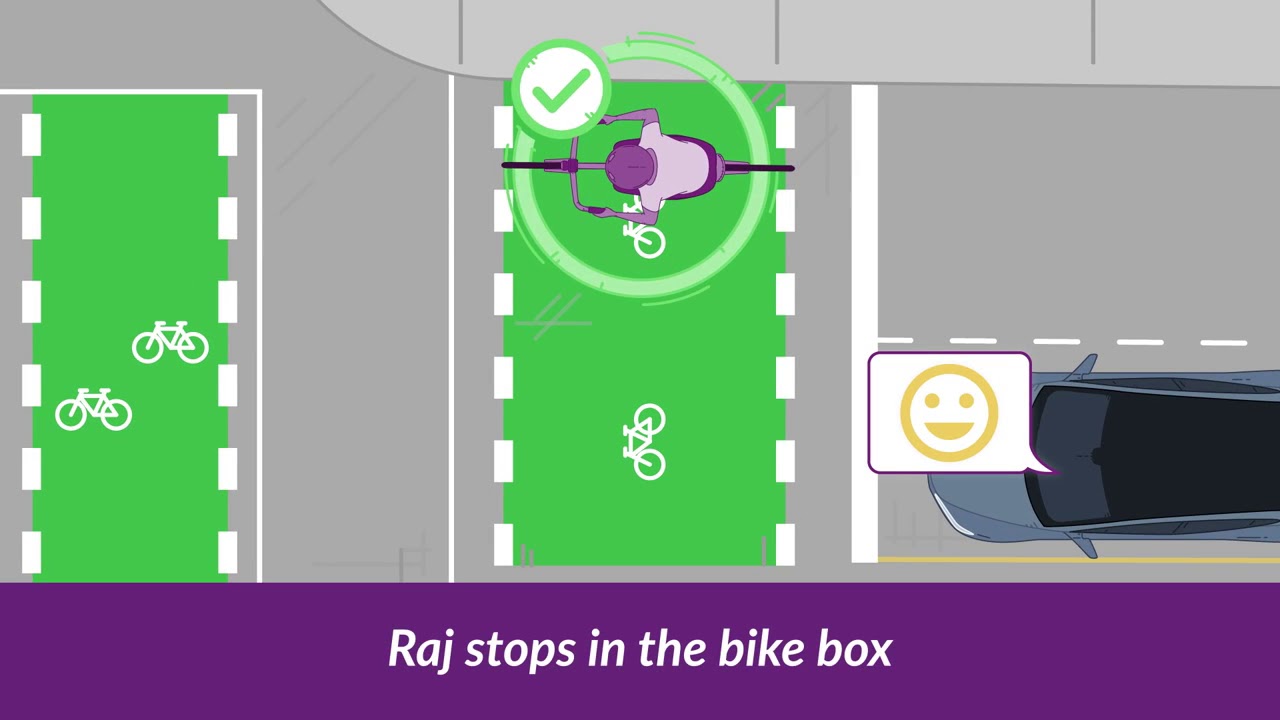 Left turns using bike boxes YouTube
