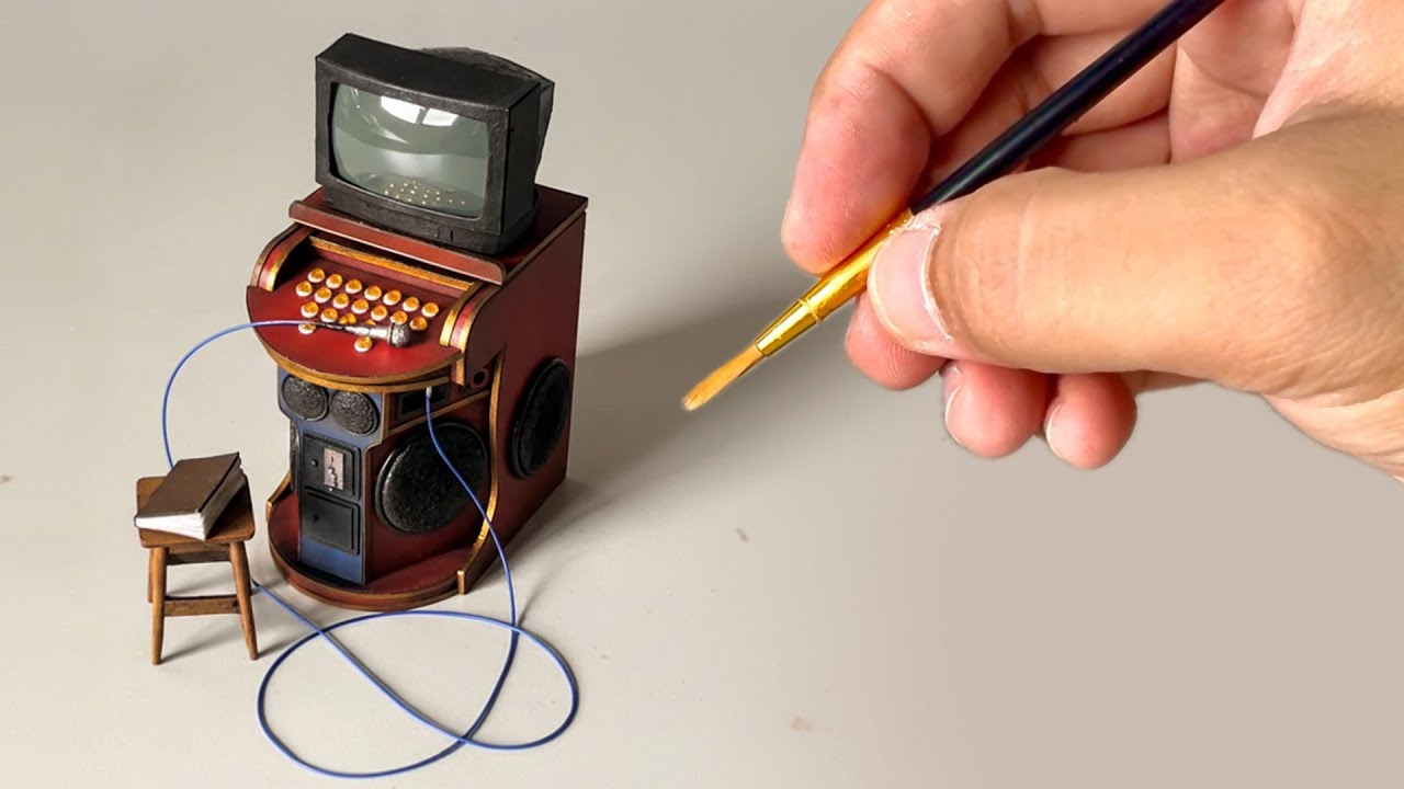 How to Build a Realistic Karaoke Videoke Machine : Step-by-step Tutorial | Miniature ASMR Build!