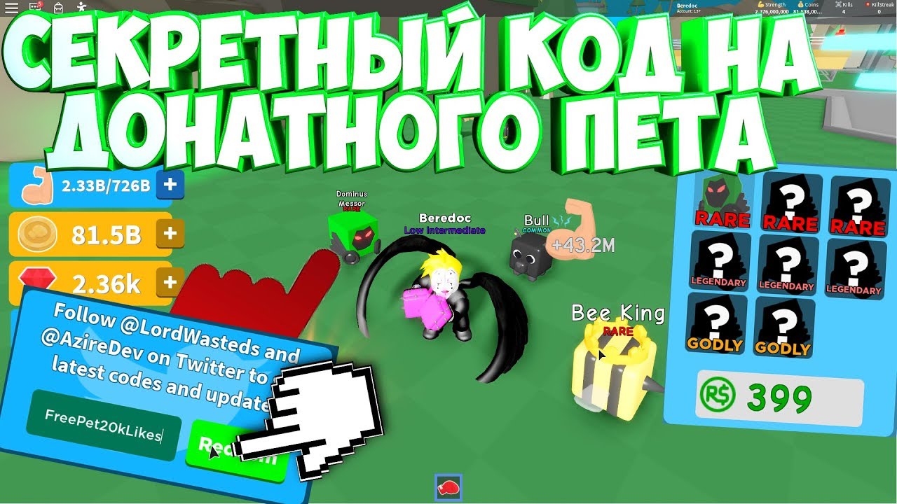 Я ВВЕЛ СЕКРЕТНЫЙ КОД И ПОЛУЧИЛ ДОНАТНОГО ПИТОМЦА В Champion Simulator