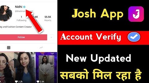 josh app popular creator New Updated |josh app par account verify kaisekare|Josh app New update