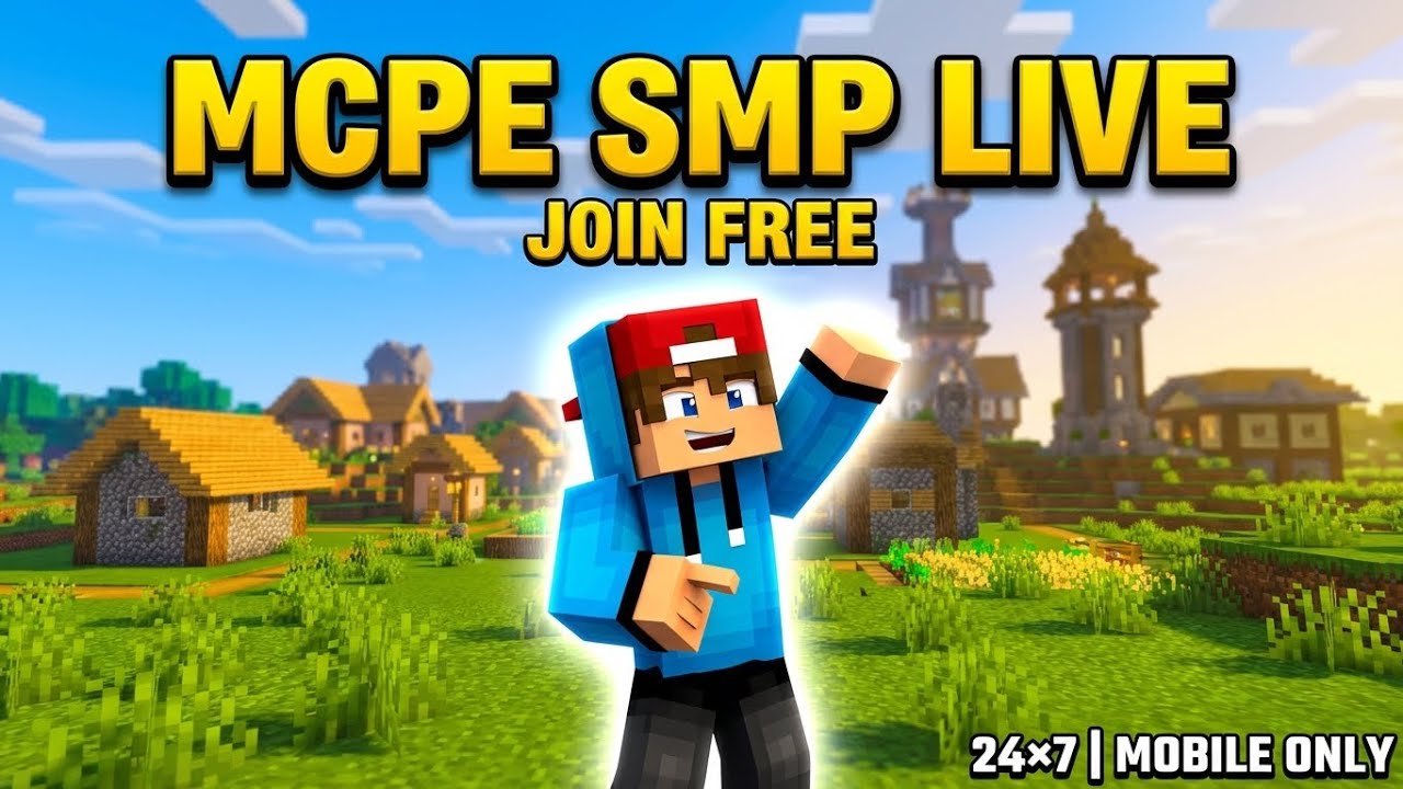 Minecraft Pocket Edition SMP LIVE 🔥 | Join FREE 24×7 | No Rules | Mobile Only 😱