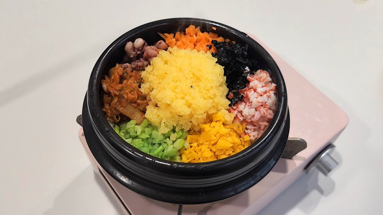 💫💫톡톡 날치 김치 알밥 만들기 / 🐟Making Hot Bibimbap With Flying Fish Roe and Kimchi 🍲