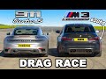 Porsche 911 Turbo S v 600hp BMW M3 xDrive: DRAG RACE