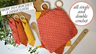 Easy Lemon Peel Dishcloth Crochet Pattern Tutorial | Corner to Corner Crochet Dishcloth