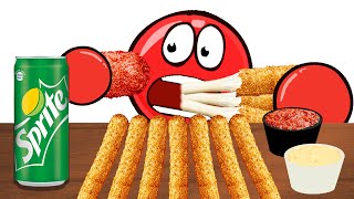 MOZZARELLA CHEESE STICKS MUKBANG - RED BALL 4 ANIMATION MUKBANG #7 screenshot 5