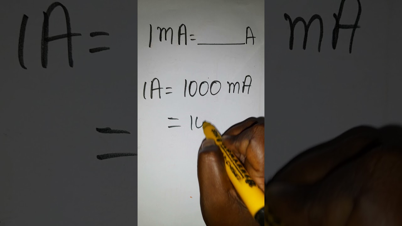 milliampere to ampere - YouTube