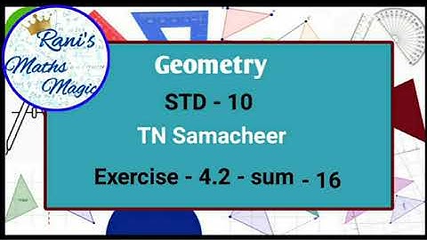 Geometry |10th Maths |TN Samacheer|Rani