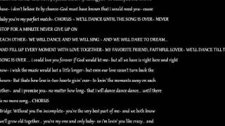 Dance - Jeff and Sheri Easter  with lyrics chords