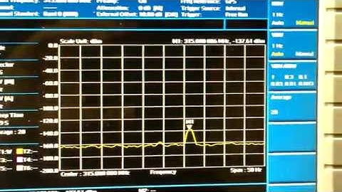 HP8920 -137dBm CW to JD746A  in Spectrum Analyser mode test.