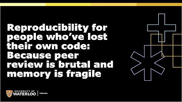 Reproducibility for People Who’ve Lost Their Code: Because Peer Review