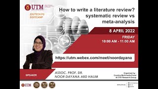 How to write a literature review systematic review vs meta-analysis