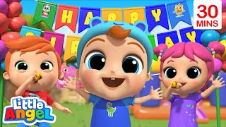 Happy Birthday Party Songs | Little Angel Kids Songs & Nursery Rhymes