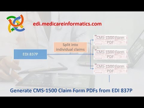 EDI 837P to CMS-1500 PDF Form