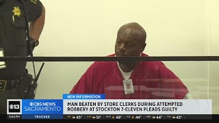 Man beaten by 7-Eleven store clerks during attempted robbery pleads guilty