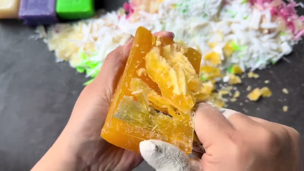 Laundry Soap That’s Perfect for Baby Clothes #SoapCarving #SoapCutting #ASMR #Satisfying