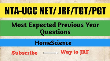 Most Expected Previous Year Questions #ugcnet #tgt #pgt # HomeScience #studymaterial