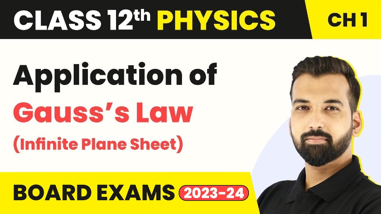 Class 12 Physics Chapter 1 | Application of Gauss’s Law (Infinite Plane Sheet) 2022-23