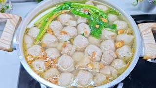RESEP BAKSO AYAM DAN KUAH BAKSONYA YANG NGALDU BANGET TANPA TETELAN / TULANGAN