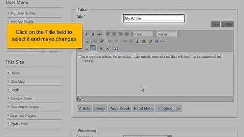 Joomla! Tutorial #72: How to Publish Articles