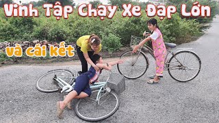 Vinh Tập Chạy Xe Đạp Lớn Và Kết Quá Bất Ngờ [ Trang And Vinh ]