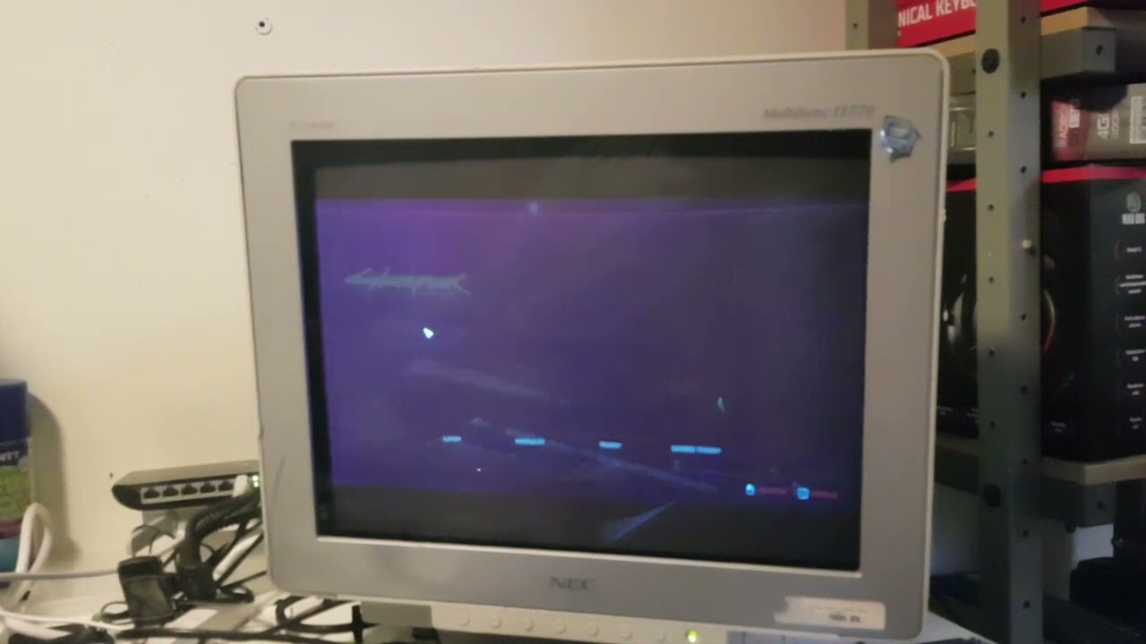 Cyberpunk 2077 on CRT monitor in 2022 - YouTube