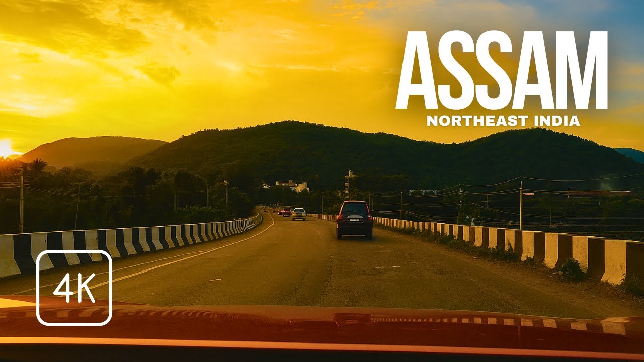 POV Sunset Drive 🌅 Guwahati to Mangaldoi | Scenic Assam Road Trip 4K