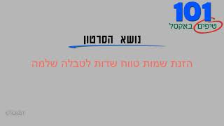 טיפ אקסל 37   הזנת שמות טווח שדות לטבלה שלמה