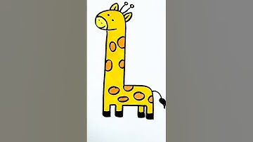 Vẽ Tô màu Hươu cao cổ siêu dễ #drawing #tools #giraffe