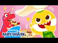 Baby Shark Cooks for the Starving Dinosaur! | +Compilation | Baby Shark Story | Baby Shark Official