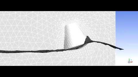 CFD simulation: Wave impact on a cone-shaped capsule. Mesh. Failure