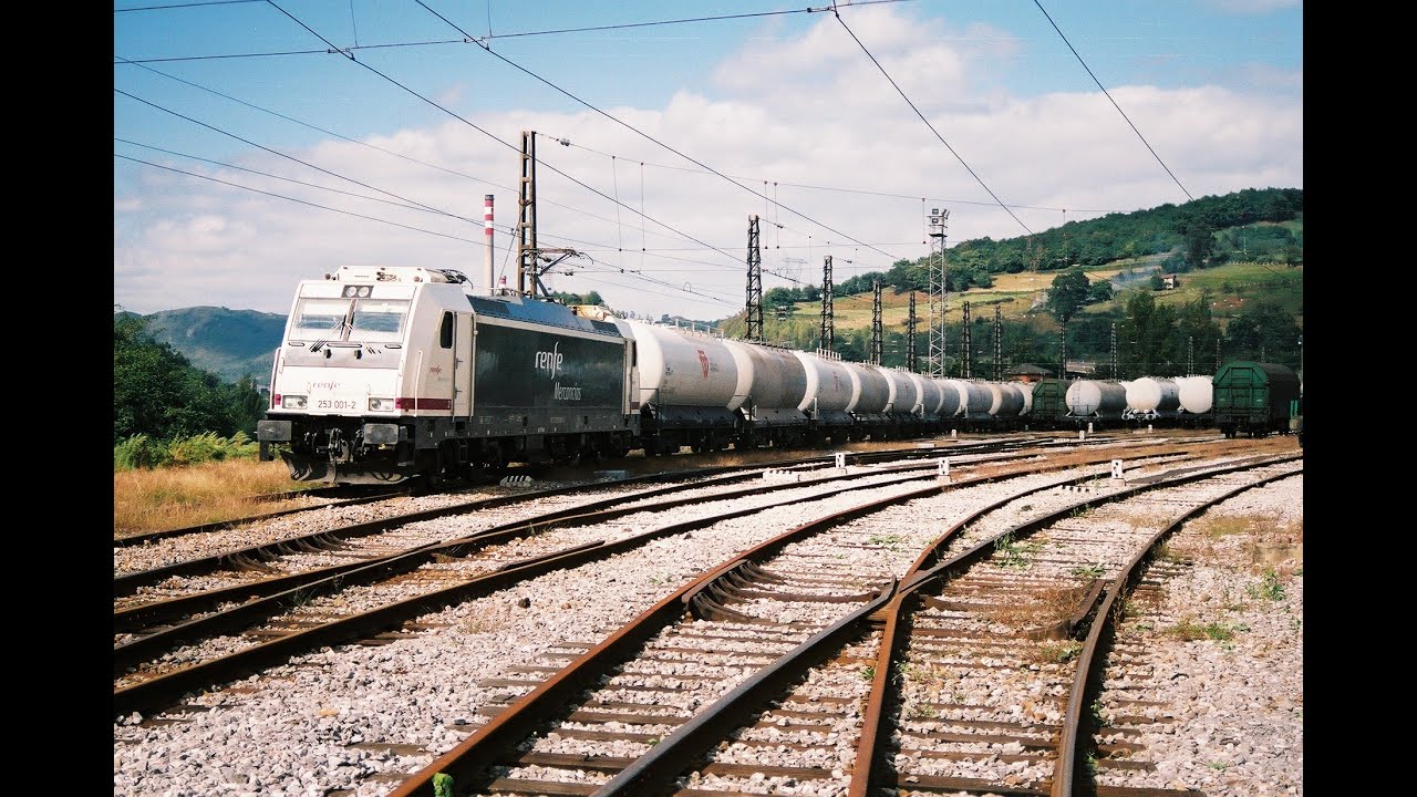 Bombardier TRAXX Locomotora 253 Renfe con tren de 621 metros en el puerto Pajares/ Pajares pass