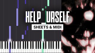 help_urself - dyn remix - Piano Tutorial + MIDI