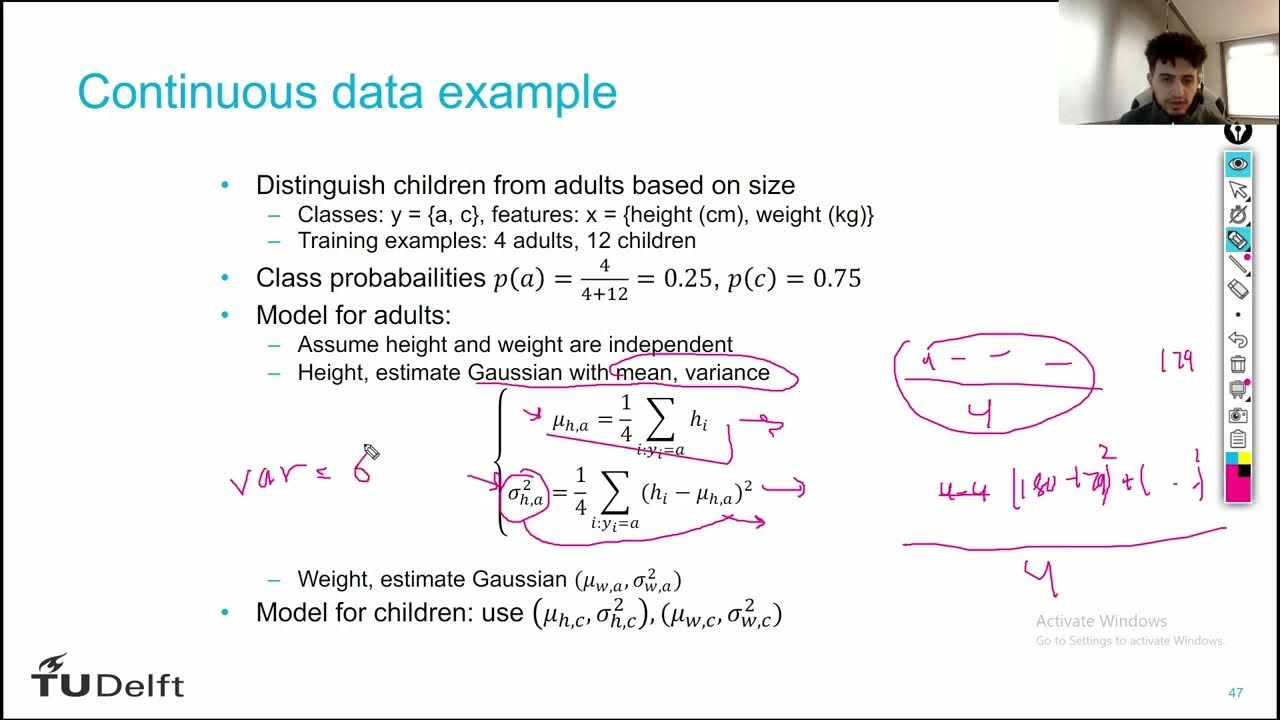 Naive Bayes Classifier - (Continous example ) 04 - f - YouTube