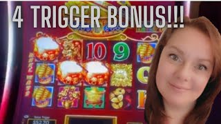 4 TRIGGER BONUS IN THE HIGH LIMIT ROOM ON DANCING DRUMS!!!