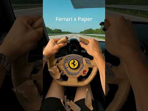 POV: Ferrari steering wheel… made of PAPER 📄