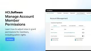 My HCLSoftware (MHS): Manage Account Member Permissions