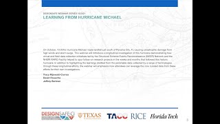 Learning from Hurricane Michael | November 3, 2021