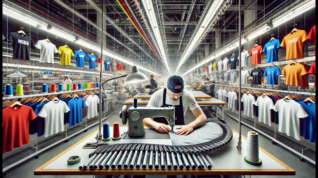 How T-Shirts Are Mass-Produced in Factories | The Fascinating Process ...
