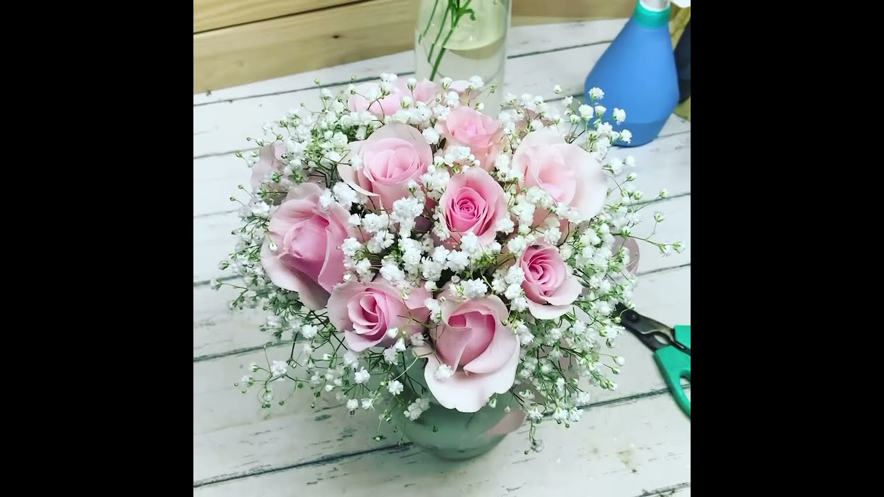 Bridal Bouquet 12 Pink Roses Huamama Singapore Carousell