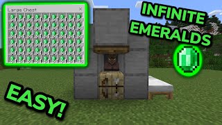 EASIEST WAY TO GET EMERALDS in Minecraft Bedrock (MCPE/Xbox/PS/Switch/PC)